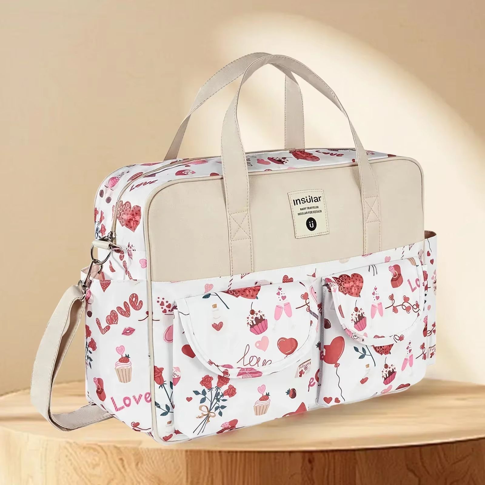 Large Capacity Waterproof Mommy Diaper Bag Messenger & Crossbody Tote