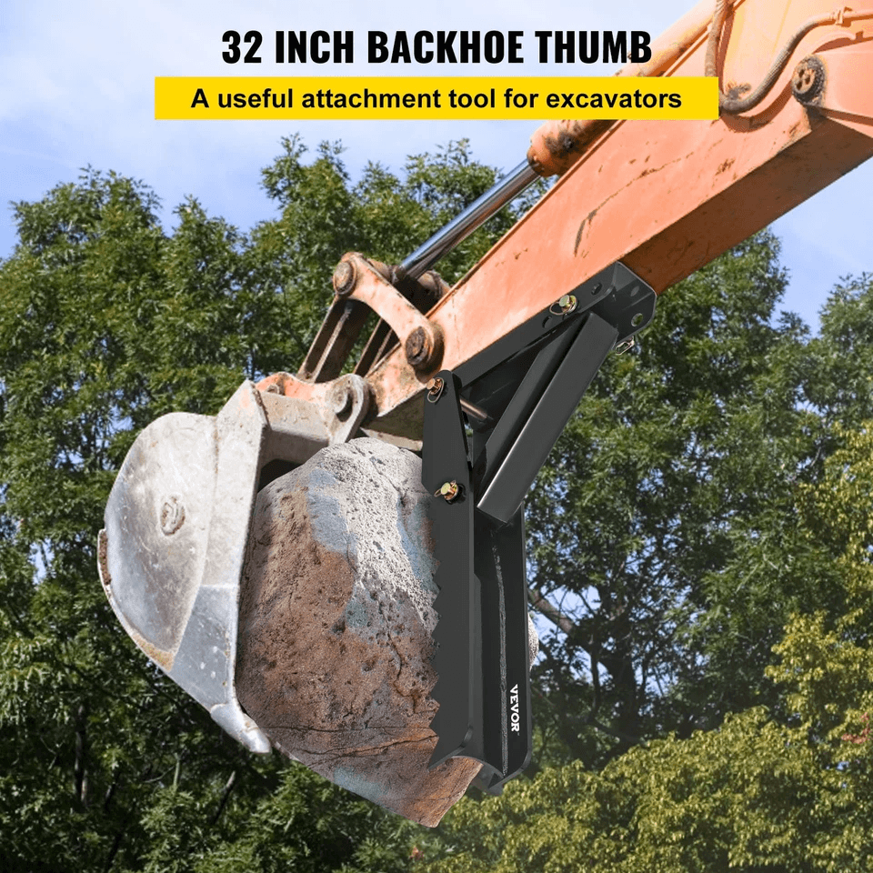 Heavy Duty Backhoe Thumb, Universal Steel Plate Excavator Claw for Tractors