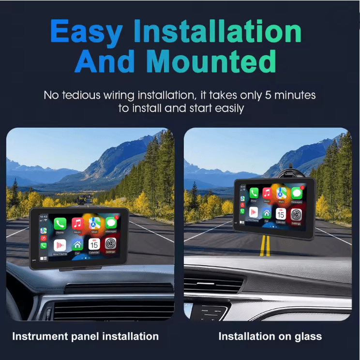 DriveView 7 Inch Touch Screen CarPlay Android Auto Multimedia Player with GPS and Rear Camera
