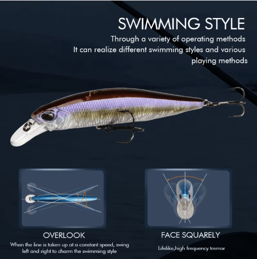 MEREDITH Jerk Minnow 100F Floating Fishing Lure Professional Hard Bait Wobbler 0.8 1.0 m