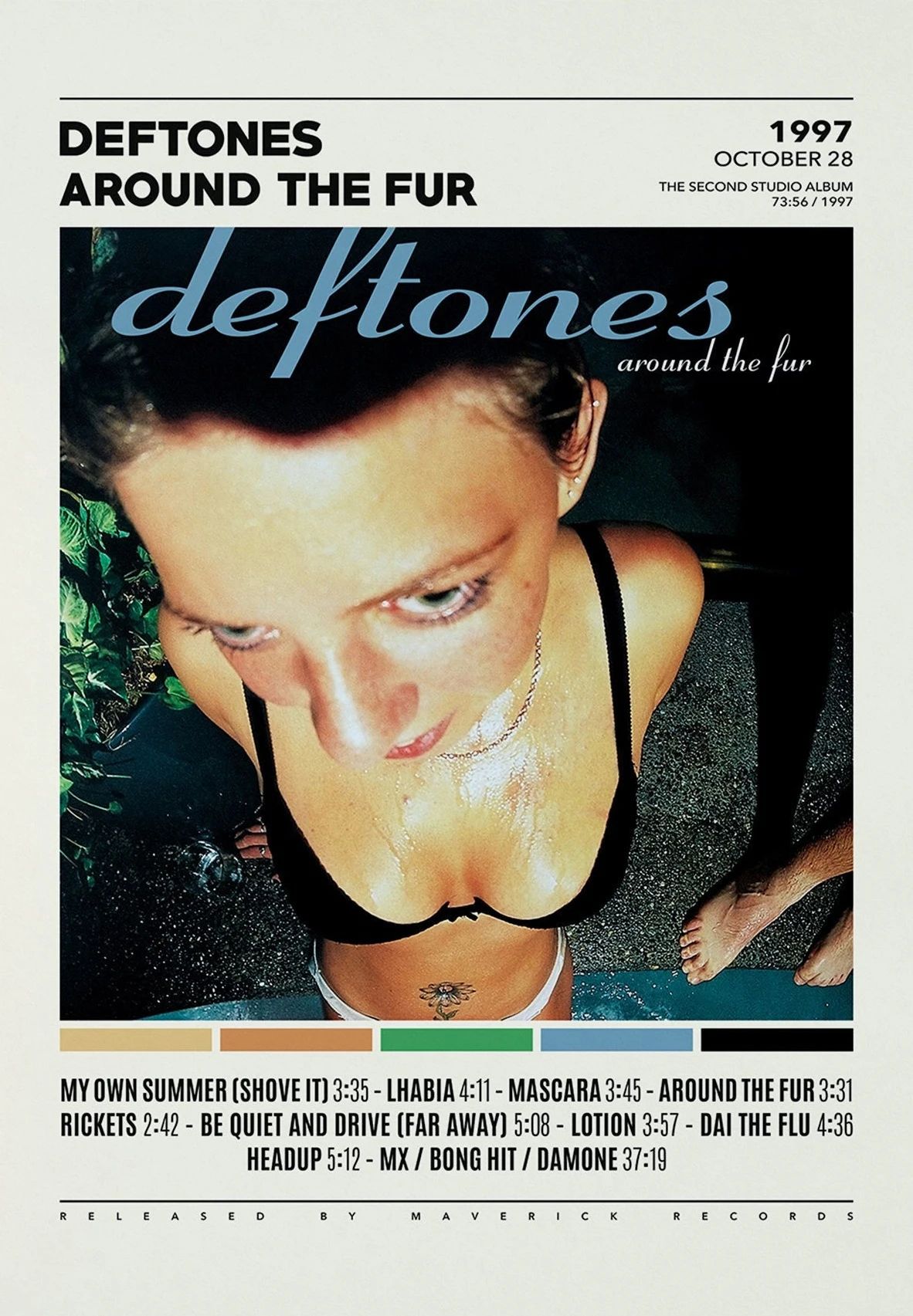 Deftones Album Cover Canvas Wall Art – Around the Fur Music Band Poster Print