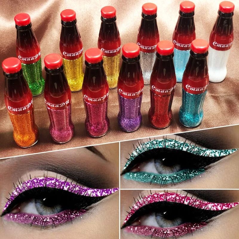 Waterproof Glitter Eyeliner Long Lasting Shimmer Eye Makeup