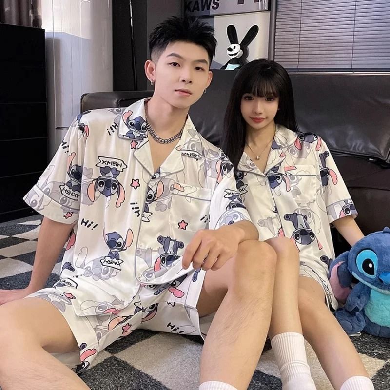Silk Luxe Summer Couples Set – High-End Cooling Loungewear