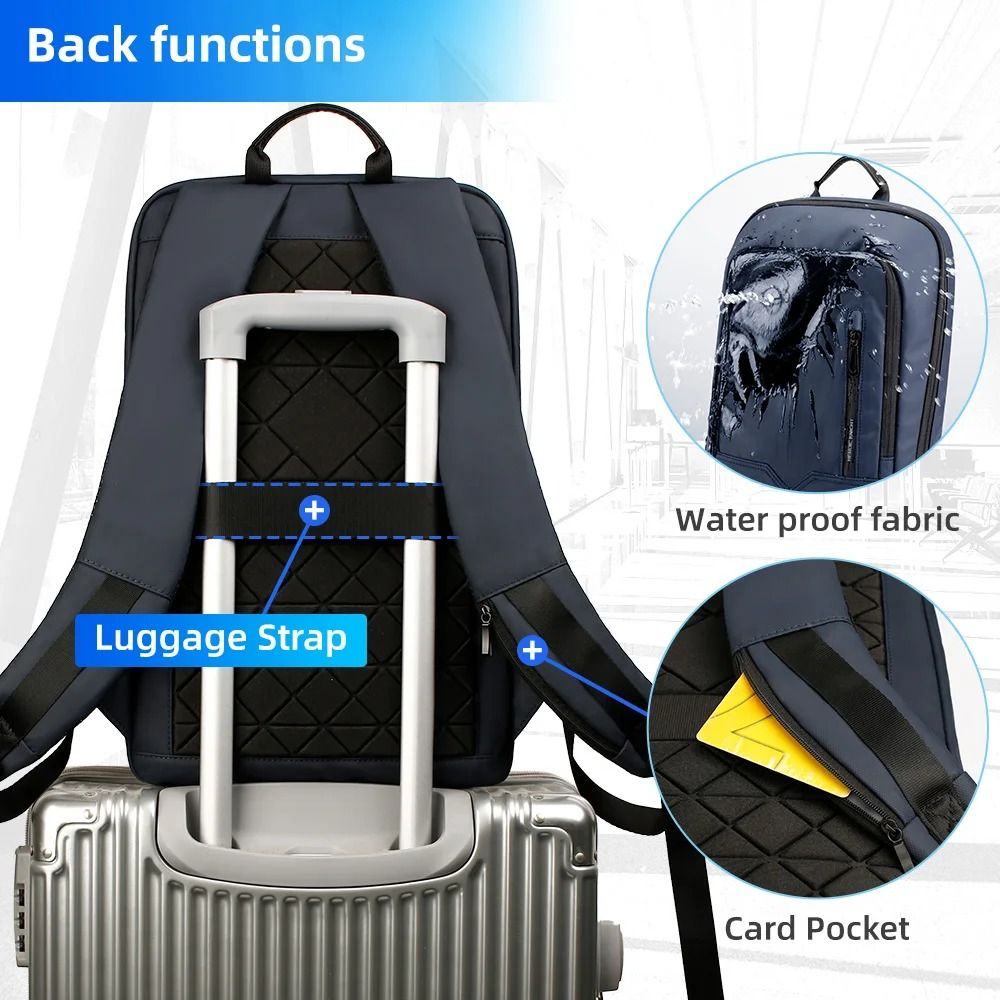 HK Slim Waterproof Laptop Backpack 15.6 Inch