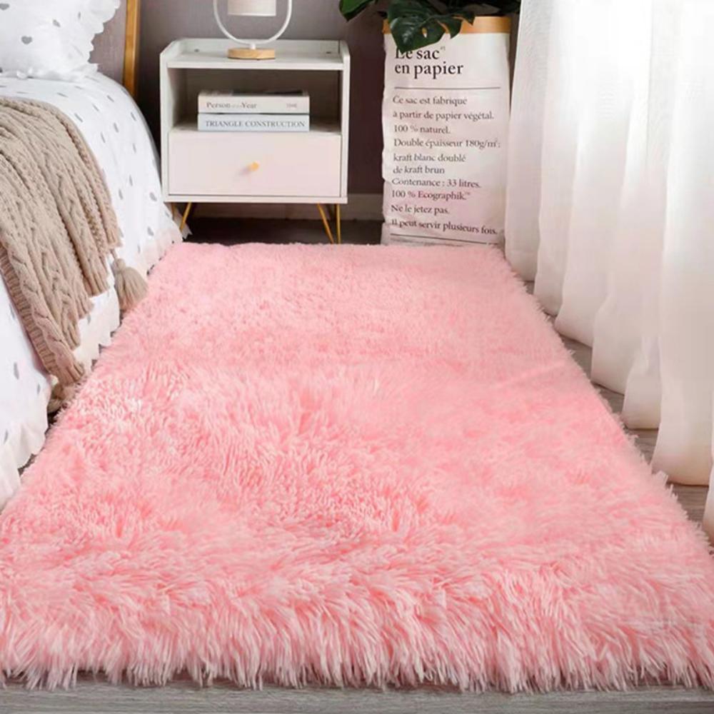 Soft Tie-Dye Plush Carpet, Children's Room Home Mat, Children's Room Baby Crawling Non-Slip Blanket