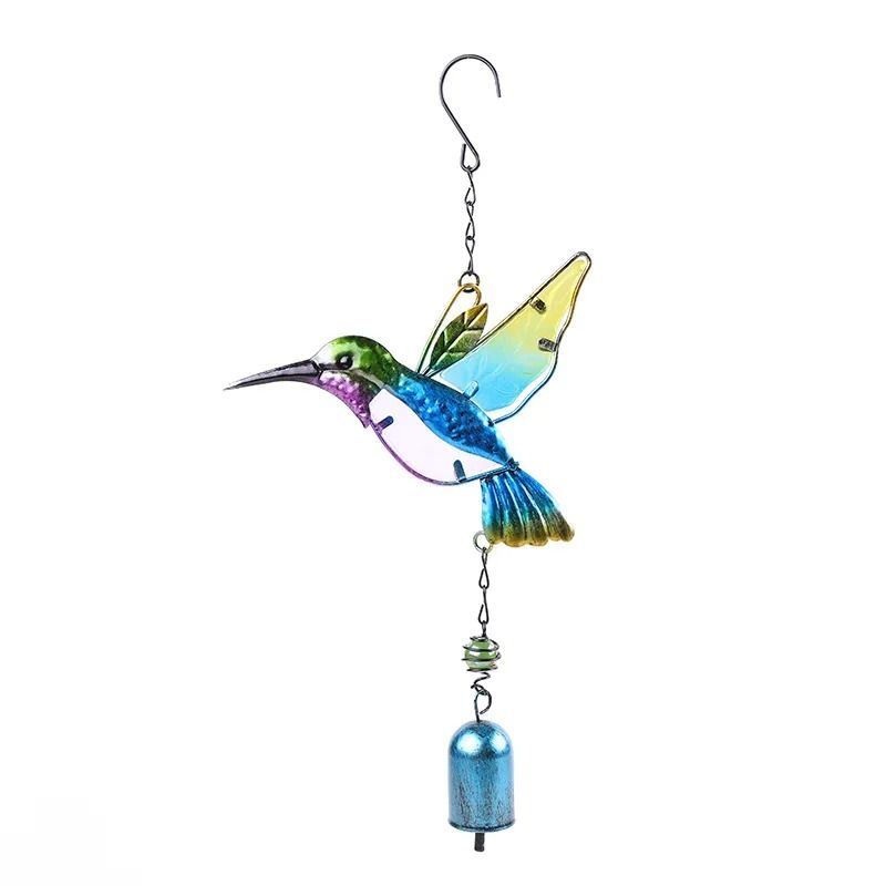 Artisanal Architectural Hummingbird and Dragonfly Wind Chime