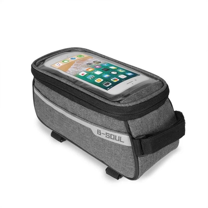 Waterproof Bicycle Front Frame Bag with Touch Screen Phone Pouch