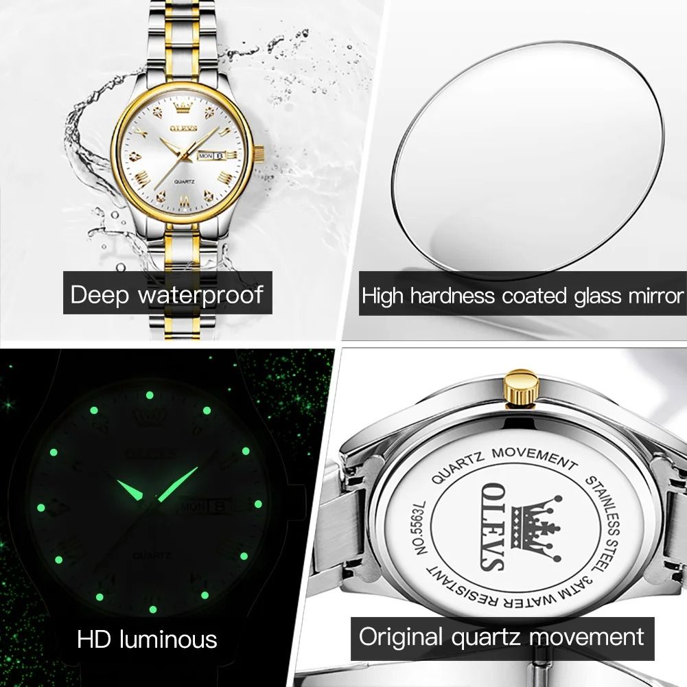 Diamond Dial Luxury Calendar Watch