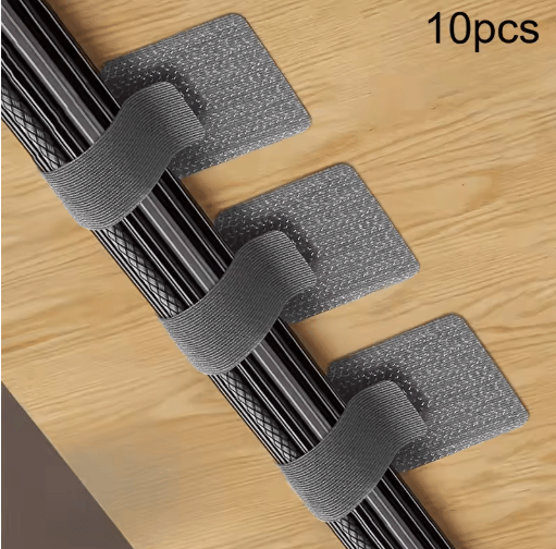 Heavy-Duty Reusable Cable Organizer Tape – Strong Hold Cord Management (10pcs)
