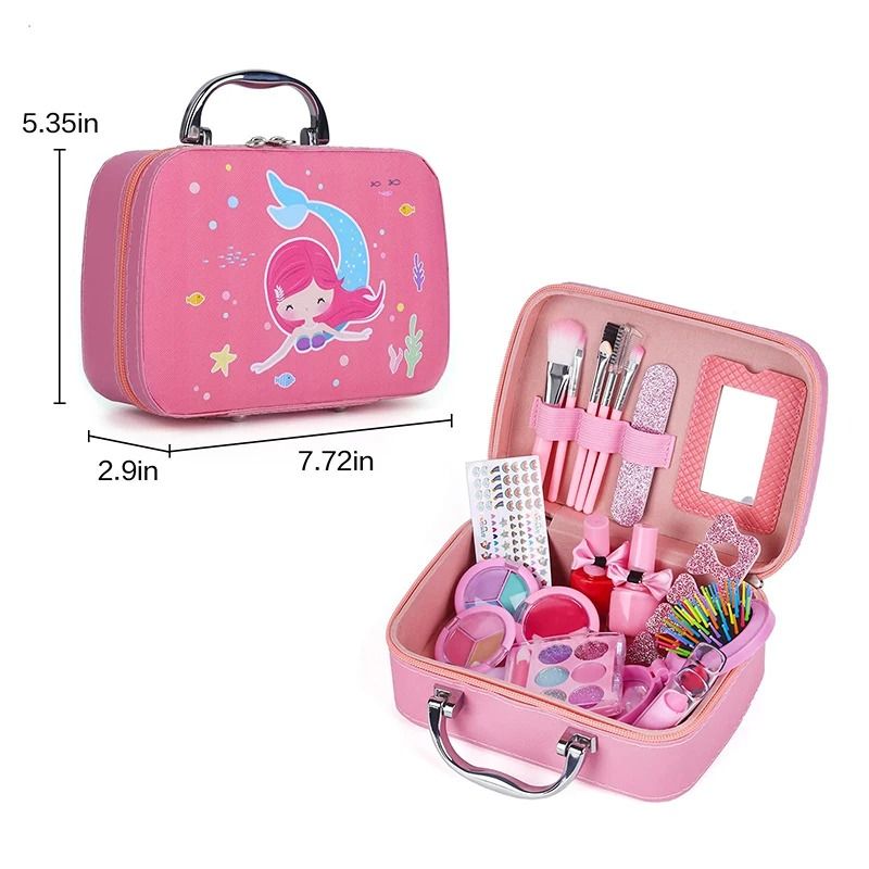 Girls Makeup Kit Washable Princess Pretend Play Makeup Set