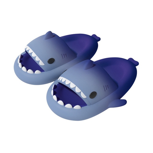 Men Luminous Christmas Shark Slippers, Pirate Milk Cow Sandals, Non-slip EVA Flip Flops, Adult Bathroom Shoes