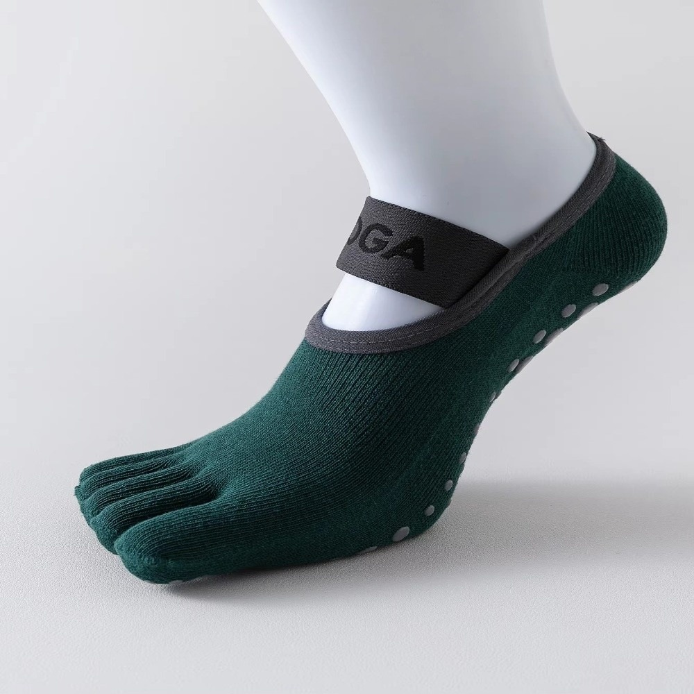 Lightweight Pilates Fitness Socks, Breathable Non-Slip Yoga Socks, Anti Slip Five Finger Socks