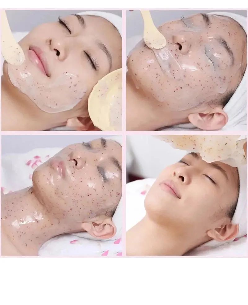 GlowAura 24K Gold Jelly Mask Powder – Rose Petal Hydrating Crystal Soft Mask
