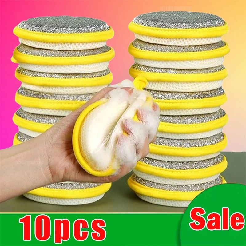 Double Sided Dish Sponge Dishwashing Sponge Set Non Scratch Pan Pot Scrubber