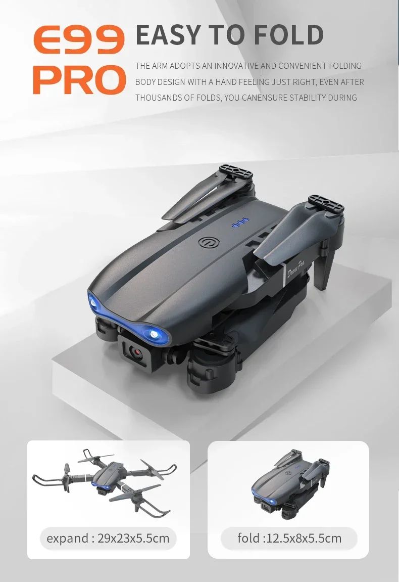 E99Pro 4K WiFi FPV Foldable RC Drone with HD Camera