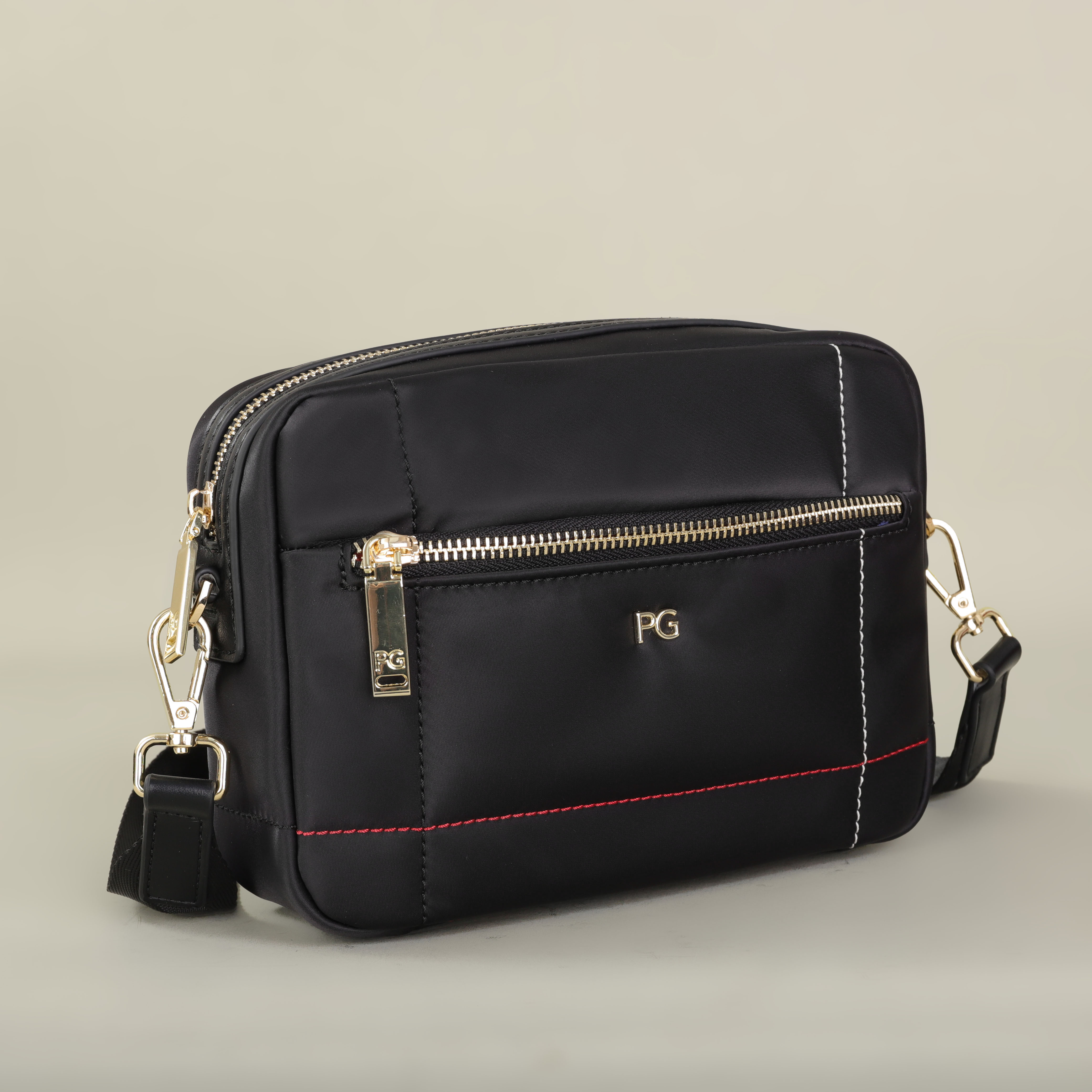 Folding Square Crossbody Bag, Fashion Waterproof PG Nylon Fabric, Lightweight Multi Functional Travel Shoulder Purse