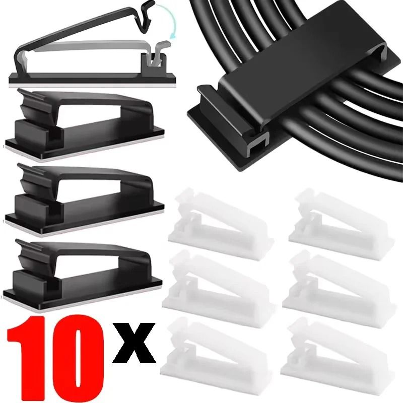 Self-Adhesive Wire Organizer – High-Performance Harness Clamp & Cord Management Clip for PC & USB Cables