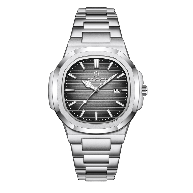 Luxury Military Square Dial Men Waterproof Quartz Watch with Luminous Date & Week