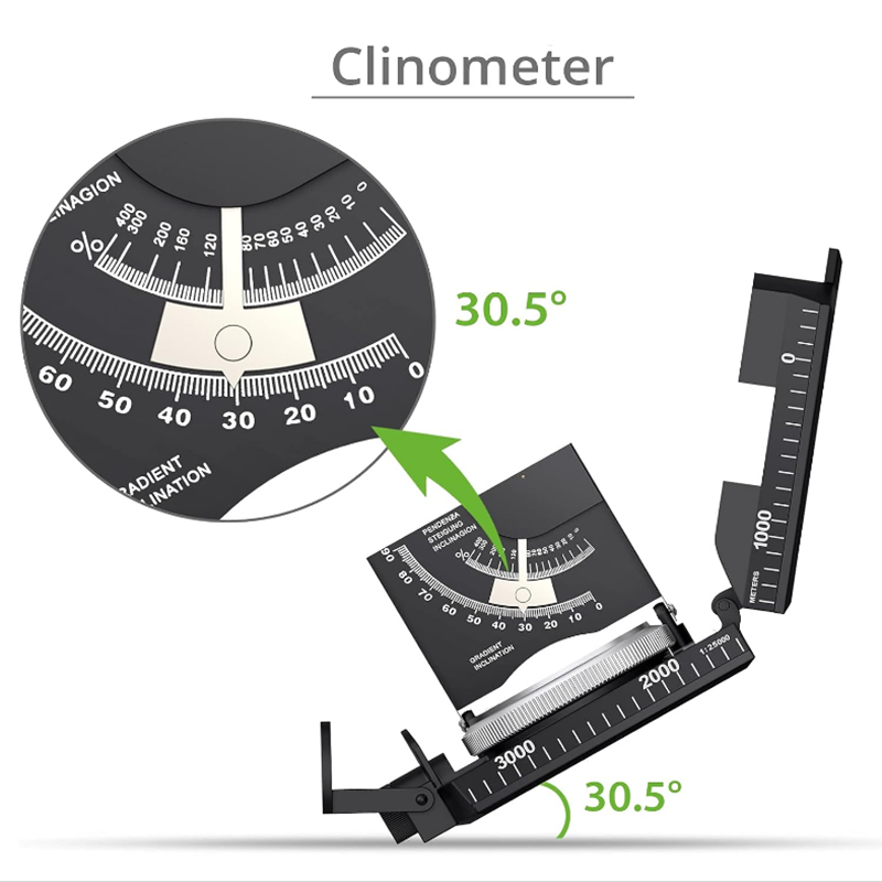 Waterproof Hiking Compass with Clinometer Pocket Survival Navigation Tool