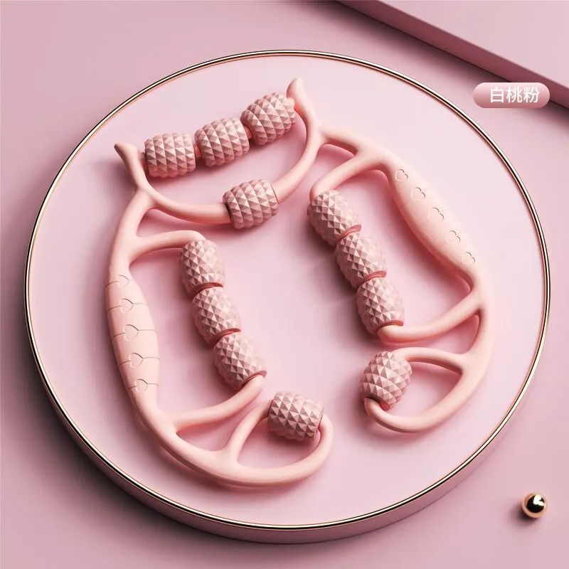 12 Roller Circular Leg Clamp Massager Thigh Slimming Tool Muscle Relax Stretching Manual Leg Shaping Massage Ring