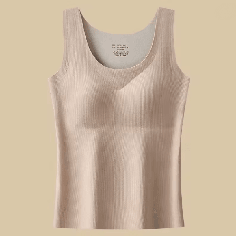 Velvet Thermal Tank with Built-in Chest Pad