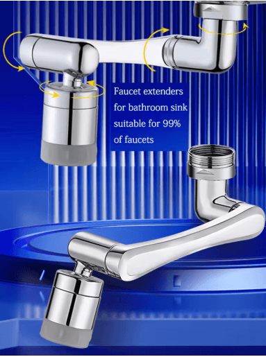 Stainless Steel 1440 Degree Swivel Robotic Arm Faucet Extender
