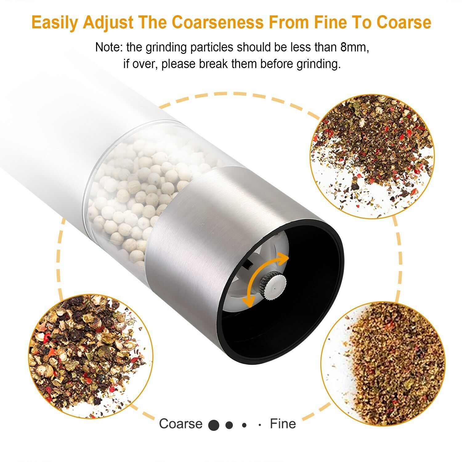 Rechargeable Electric Salt and Pepper Set