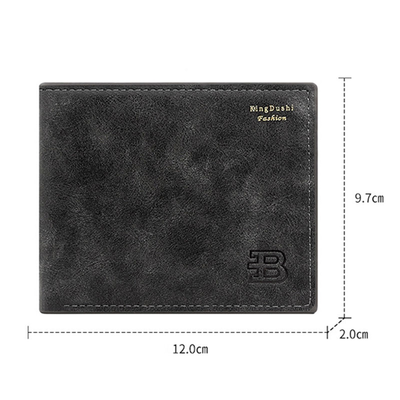Slim Men's Wallet, Luxury Coin Pocket Zipper, Retro Frosted Card Holder, High Quality Male Purses