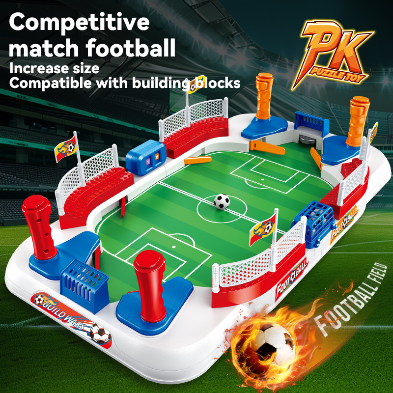 Portable Tabletop Soccer Game Set Mini Football Board Game for Kids and Family Fun