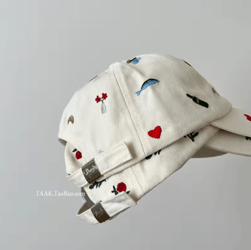 Y2K Rose Embroidered Baseball Cap – Casual Summer Sun Hat