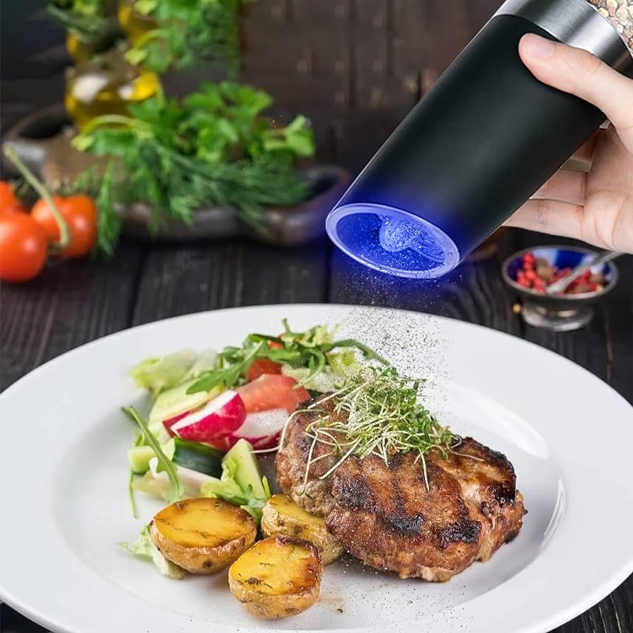 Gravity Electric Pepper and Salt Grinder Set