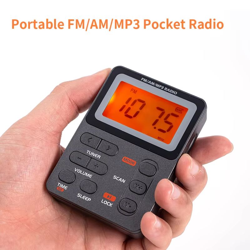 SoundMate Compact FM/AM Radio with MP3 & Headphone Jack