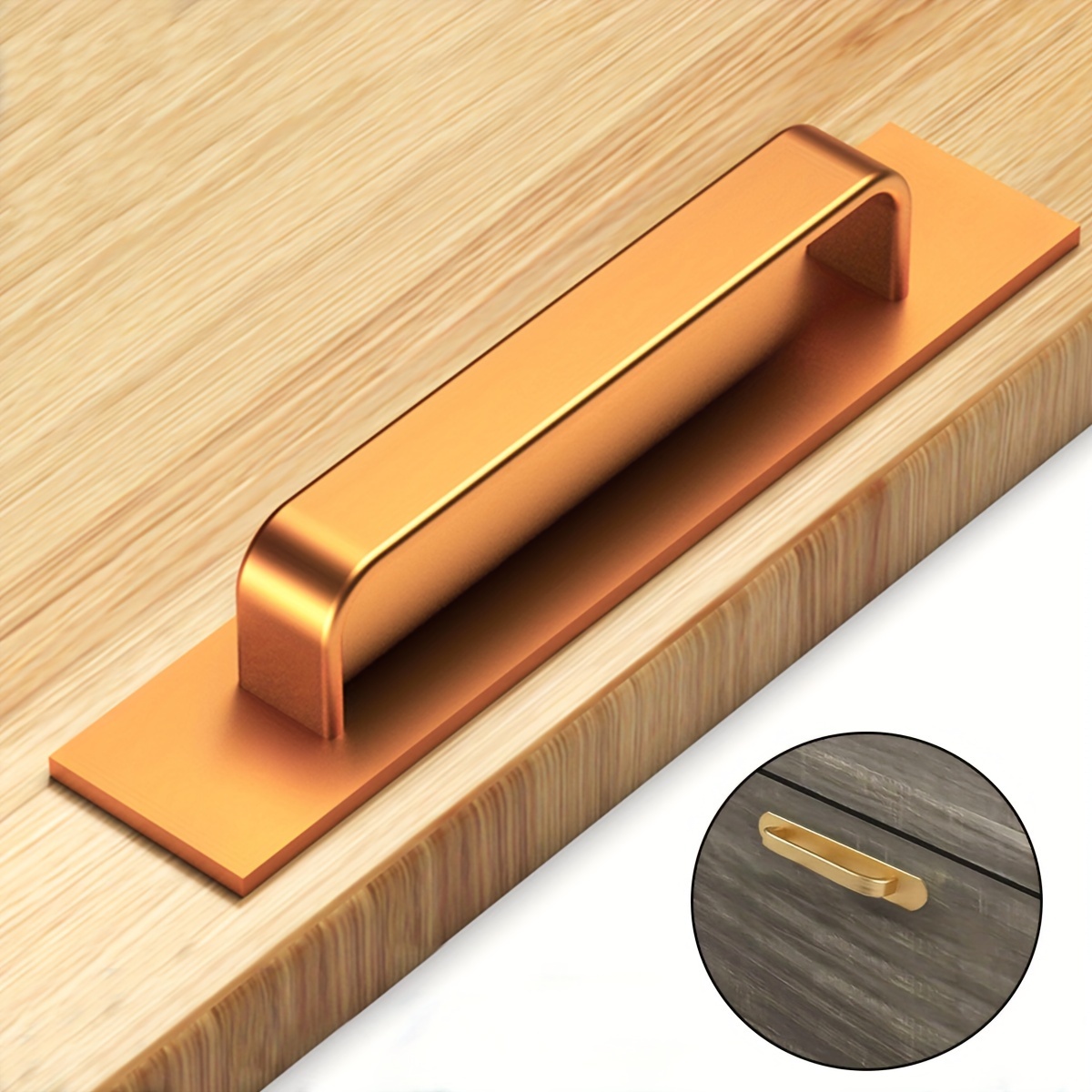 Adhesive Cabinet Handles Plus Stainless Steel, No Drill, Easy Installation for Cabinets, Drawers, and Windows