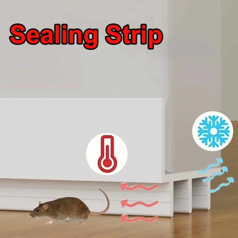 Windproof Soundproof Dustproof Door Gap Seal Strip, Self Adhesive Seal for Bedroom Bathroom Doors