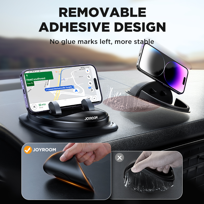 Joyroom Universal Car Phone Holder Anti Slip Dashboard Mount with 360 Rotation
