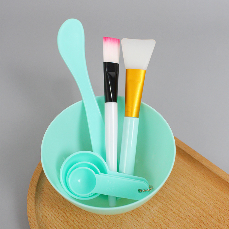 Facial Mask Bowl Stick, Silicone Spatula, Soft Face Brushes Spoons Set