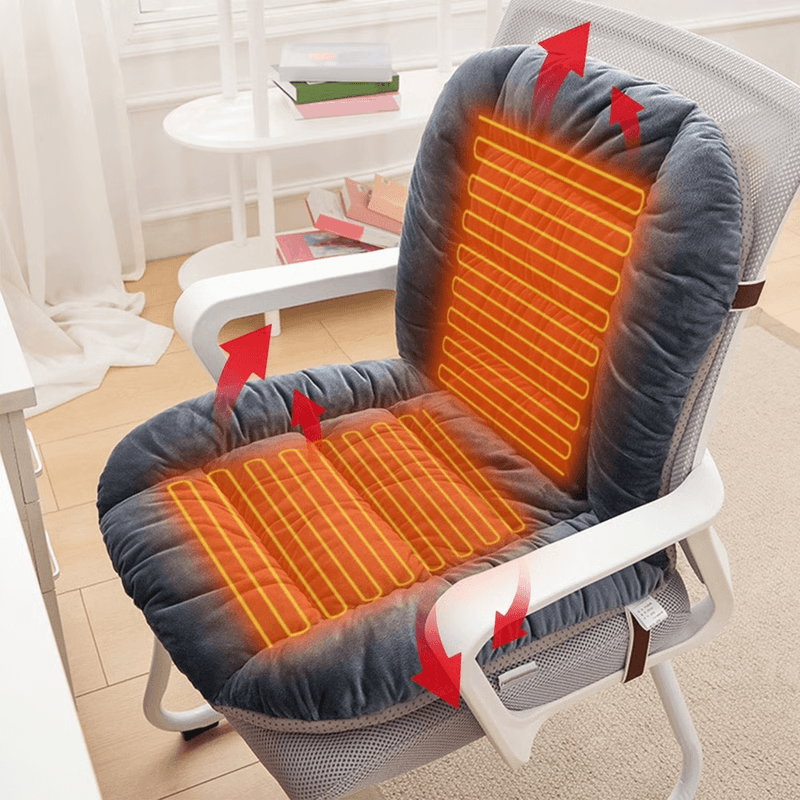 Heated Office Chair Cushion With Backrest, 9 Heat Settings For Full-Body