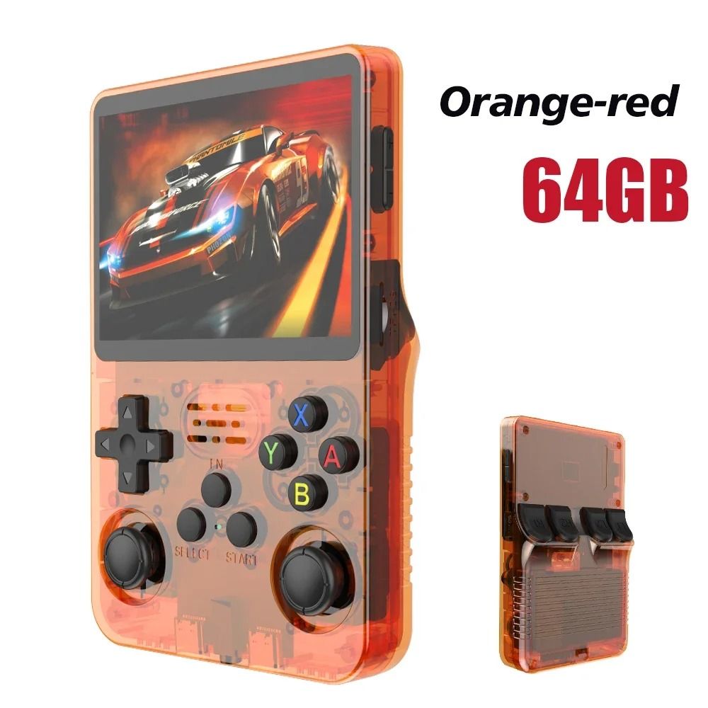 R36S Retro Handheld Game Console Open Source Linux 3.5 Inch IPS Screen 64GB 128GB