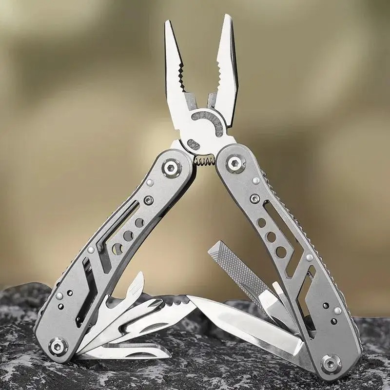All in One Outdoor Folding Multi Tool Pliers Kit Camping, Survival & Everyday Utility