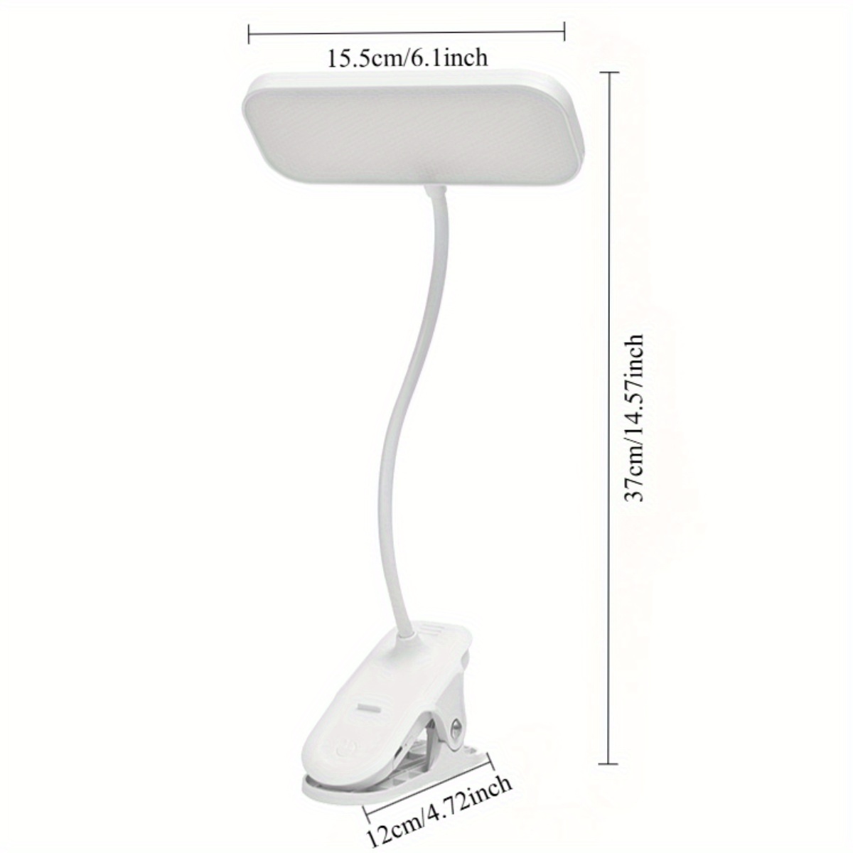 USB Rechargeable Clip-On Lamp | LED Touch Dimming Light for Reading & Office