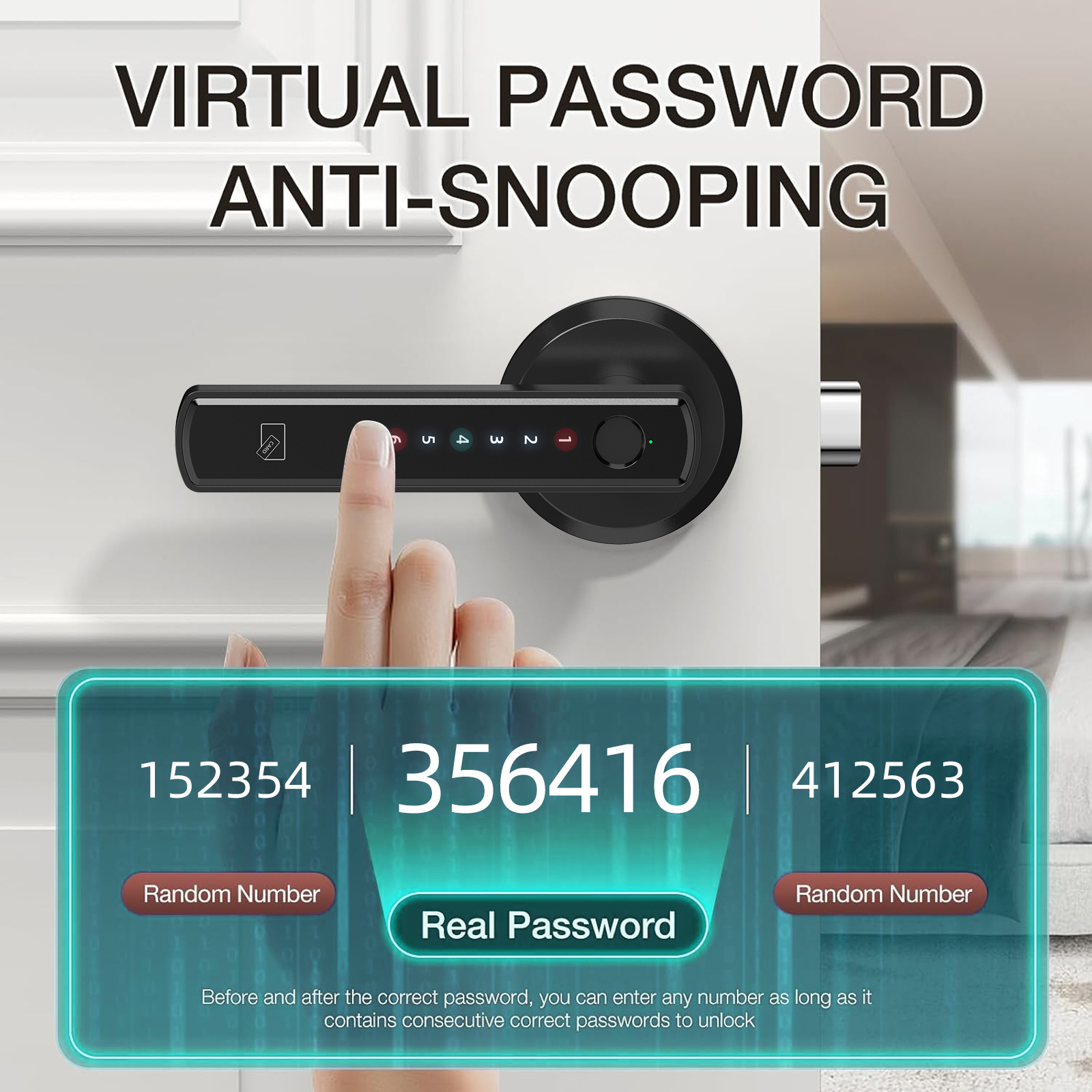 Viladepot Smart Lock, Fingerprint & Touchscreen Keypad Door Lock