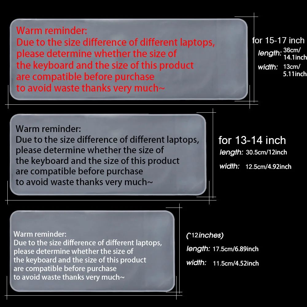 Universal Laptop Keyboard Protective Film