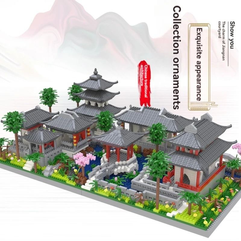 Micro Suzhou Garden Building Blocks – Traditional Chinese Architecture – High-Yield Creative Interaction Hub