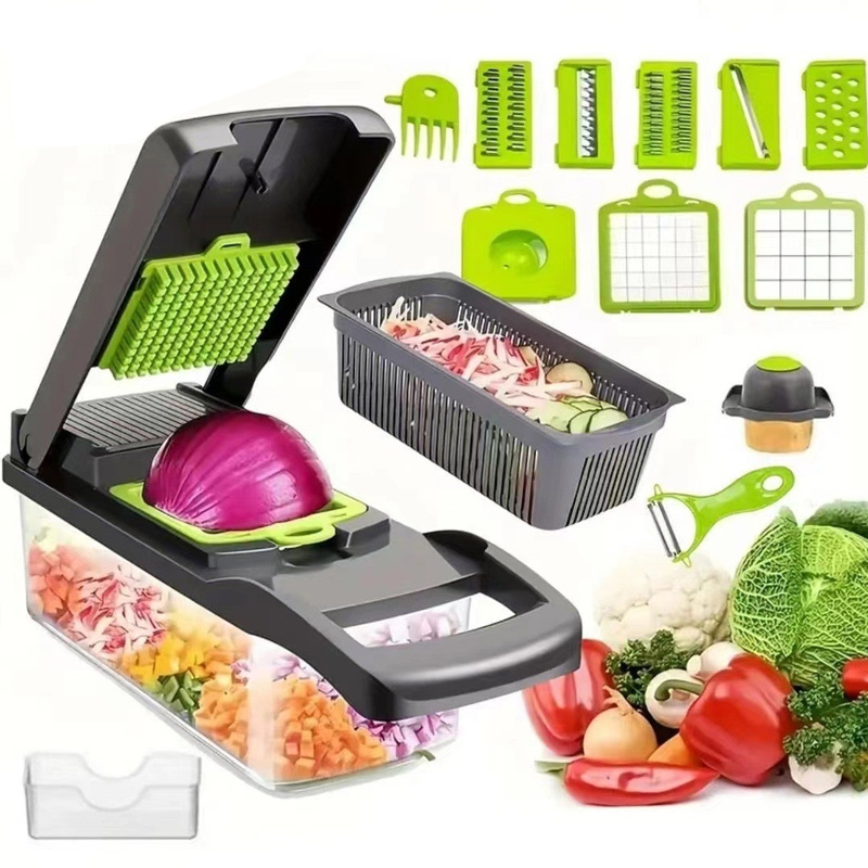 Multifunctional Vegetable Chopper Set Kitchen Efficiency Essential Kit for Meal Prep & Healthy Side Dishes