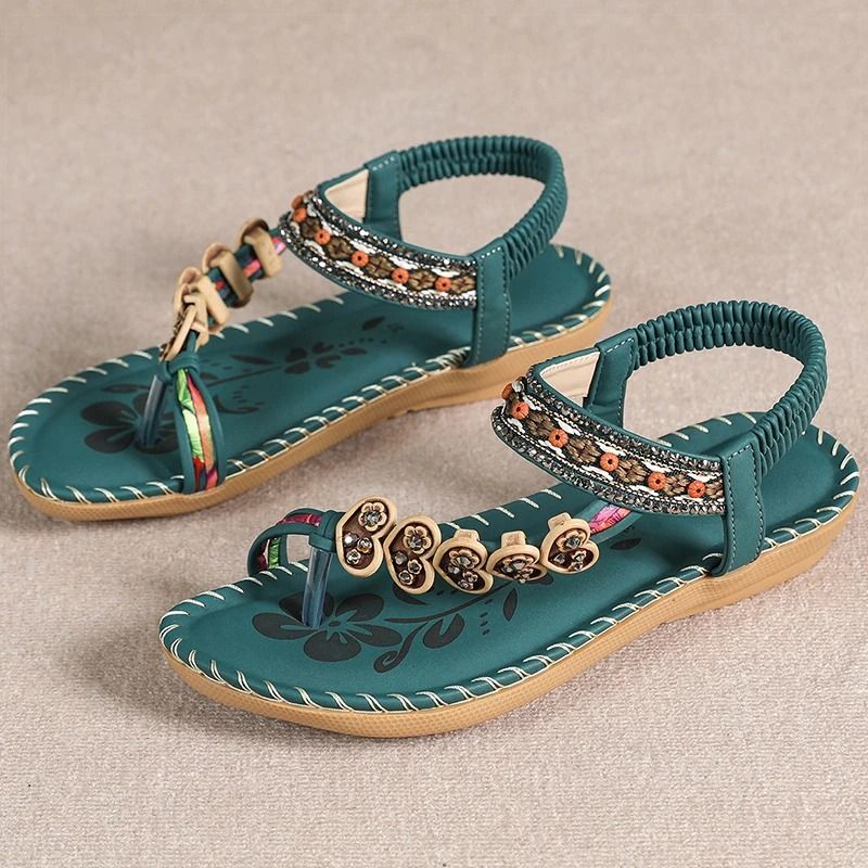 Women Soft Bottom Low Heel Flat Sandals Casual Summer Beach Footwear