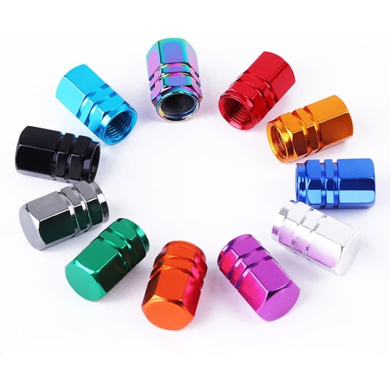 Aluminum Alloy Tire Valve Caps Waterproof Stem Covers for Cars and Motorcycles