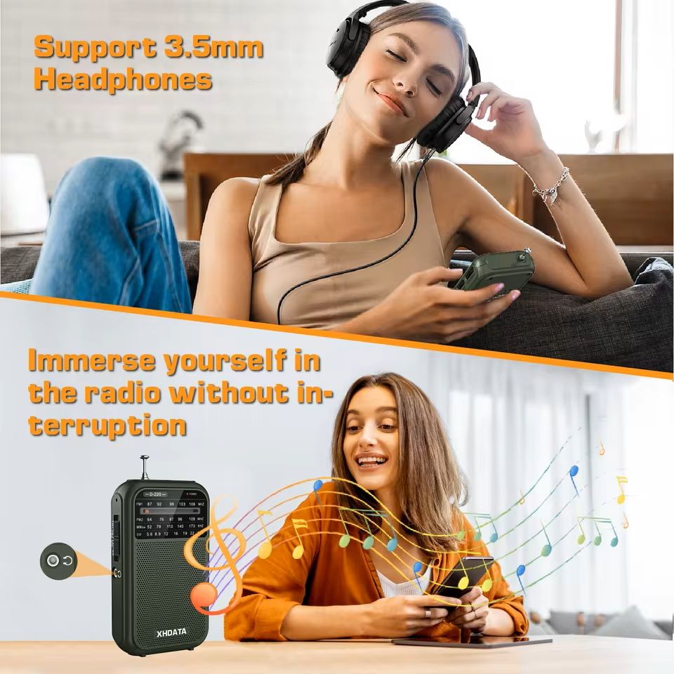 Retro Pocket Radio with FM MW SW Bands and DSP Tuning