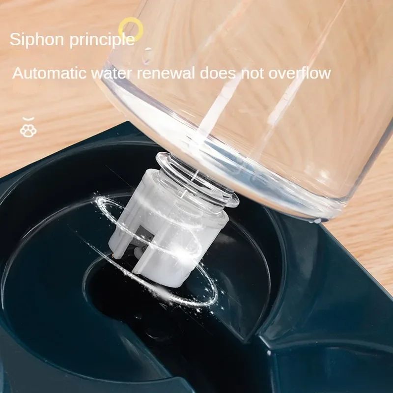 2-in-1 Automatic Cat Feeder Water Dispenser Set – Tilted Gravity Food Feeder and Waterer for Cats & Small Dogs