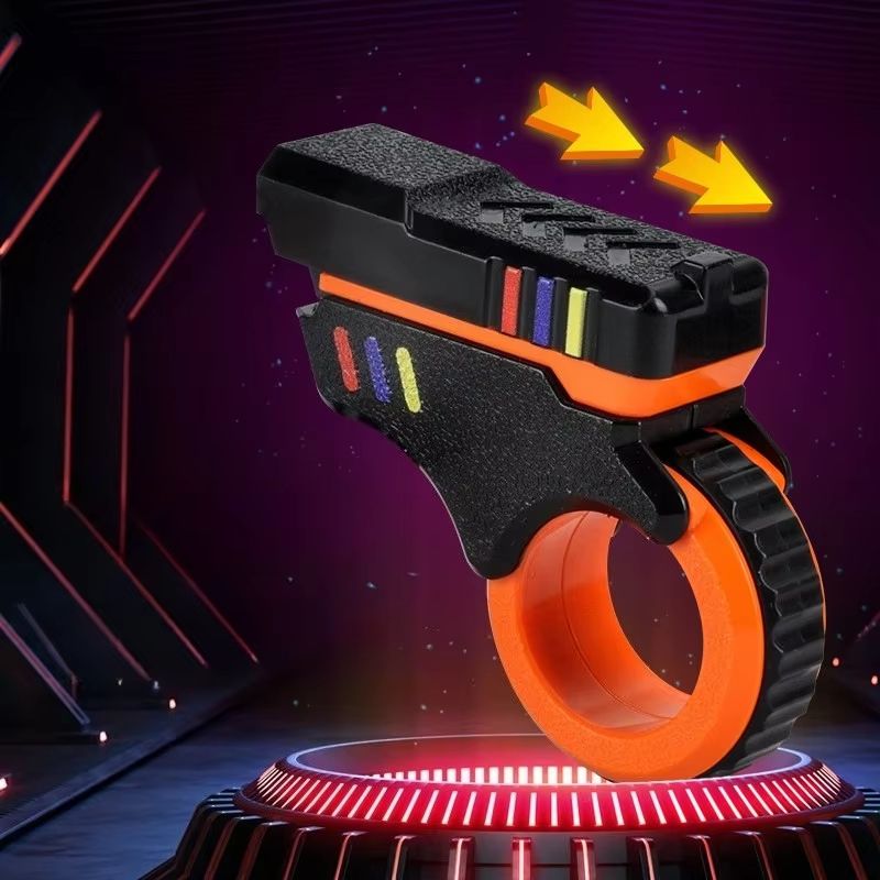 Rotary Finger Slider Ratchet Fidget Toy, Textured 3D Printed Stress Relief Slider