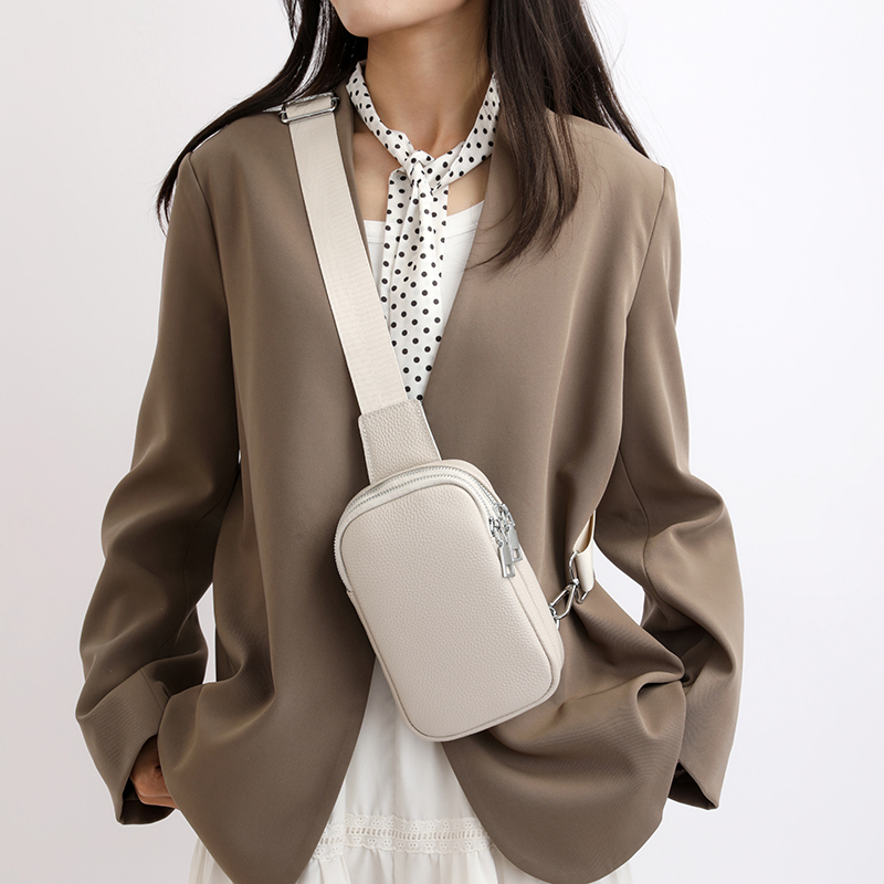 Genuine Leather Crossbody Chest Bag for Women Stylish Shoulder Purse